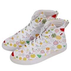 Pattern Seamless Texture Fruit Men s Hi-top Skate Sneakers by Sabxi