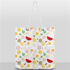 Pattern Seamless Texture Fruit Full Print Rope Handle Tote (large) by Sabxi