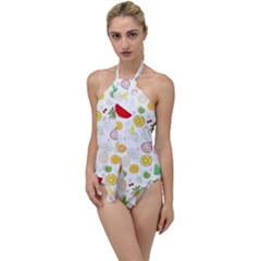 Pattern Seamless Texture Fruit Go With The Flow One Piece Swimsuit by Sabxi