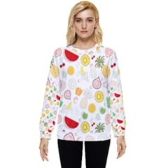 Pattern Seamless Texture Fruit Hidden Pocket Sweatshirt by Sabxi