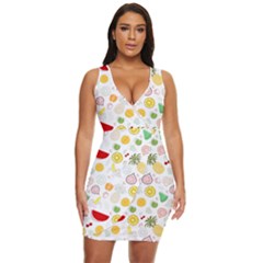 Pattern Seamless Texture Fruit Draped Bodycon Dress by Sabxi