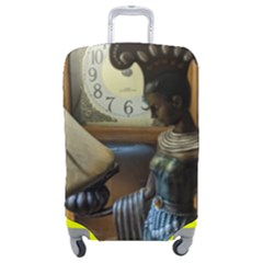 Erte Figurine And A Clock Luggage Cover (medium) by bestdesignintheworld