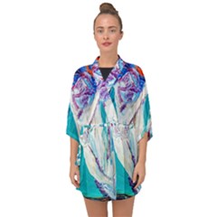 Sailing Boat Half Sleeve Chiffon Kimono by bestdesignintheworld