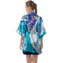 sailing boat Half Sleeve Satin Kimono  View2