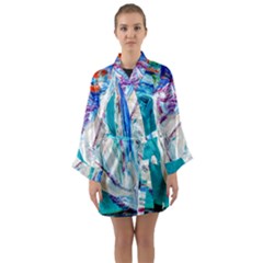 Sailing Boat Long Sleeve Satin Kimono by bestdesignintheworld