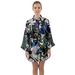 Snow In A City-1-1 Long Sleeve Satin Kimono by bestdesignintheworld