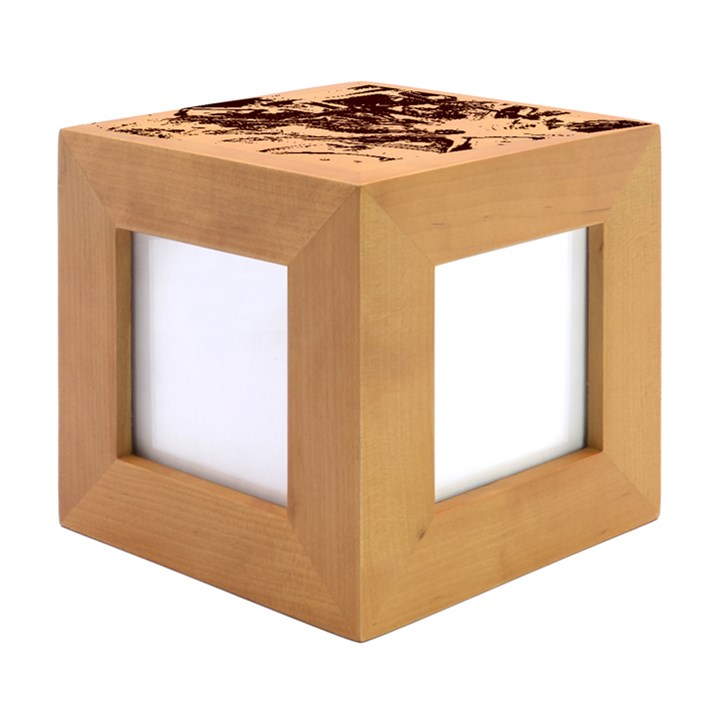 Snow In A City-1-1 Wood Photo Frame Cube