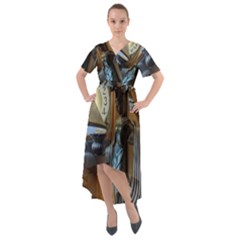 Lady Front Wrap High Low Dress by bestdesignintheworld