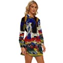 abstract-1 Womens Long Sleeve Shirt Dress View3