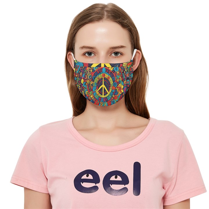 Peace Abstract Pattern Creative Drawing Cloth Face Mask (Adult)