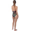 Shapes Pattern Plunge Cut Halter Swimsuit View2