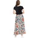 Retro Scandinavian Nordic Flowers Pattern Maxi Chiffon Skirt View2