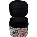 Retro Scandinavian Nordic Flowers Pattern Make Up Travel Bag (Big) View3