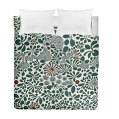 Retro Scandinavian Nordic Flowers Pattern 5 Duvet Cover Double Side (full/ Double Size) by violetheavensky