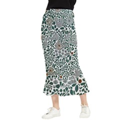 Retro Scandinavian Nordic Flowers Pattern 5 Maxi Fishtail Chiffon Skirt by violetheavensky