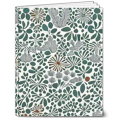 Retro Scandinavian Nordic Flowers Pattern 5 7  X 9  Softcover Notebook by violetheavensky