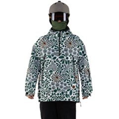 Retro Scandinavian Nordic Flowers Pattern 5 Men s Ski And Snowboard Waterproof Breathable Jacket by violetheavensky