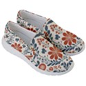 Retro Scandinavian Nordic Flowers Pattern 3 Men s Lightweight Slip Ons View3