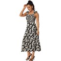 Gothic Leaf Pattern 5 Tie-Strap Tiered Midi Chiffon Dress View2