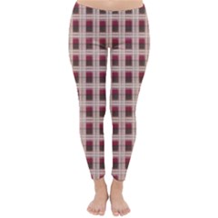 Retro 60s 50s Plaid Pattern 2 Classic Winter Leggings by violetheavensky