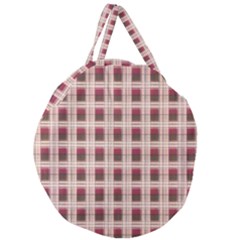 Retro 60s 50s Plaid Pattern 2 Giant Round Zipper Tote by violetheavensky