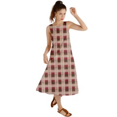 Retro 60s 50s Plaid Pattern 2 Summer Maxi Dress by violetheavensky