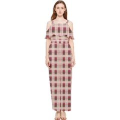 Retro 60s 50s Plaid Pattern 2 Draped Sleeveless Chiffon Jumpsuit by violetheavensky