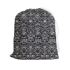 Gothic Leaf Pattern 2 Drawstring Pouch (2xl) by violetheavensky