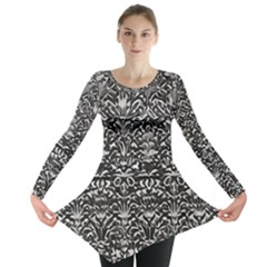 Gothic Leaf Pattern 2 Long Sleeve Tunic  by violetheavensky