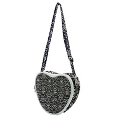 Gothic Leaf Pattern 2 Heart Shoulder Bag by violetheavensky