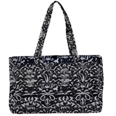 Gothic Leaf Pattern 2 Canvas Work Bag by violetheavensky