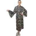 Gothic Leaf Pattern 2 Maxi Velvet Kimono View1