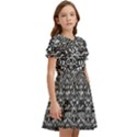 Gothic Leaf Pattern 2 Kids  Bow Tie Puff Sleeve Dress View2