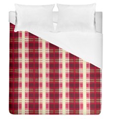 Retro 60s 50s Plaid Pattern 4 Duvet Cover (queen Size) by violetheavensky