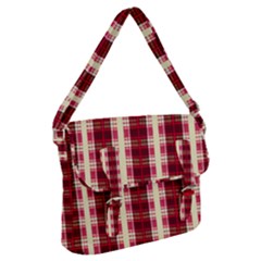 Retro 60s 50s Plaid Pattern 4 Buckle Messenger Bag by violetheavensky