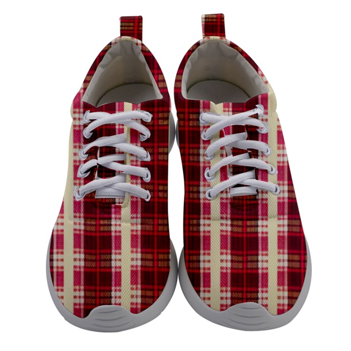 Retro 60s 50s Plaid Pattern 4 Women Athletic Shoes