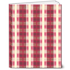 Retro 60s 50s Plaid Pattern 4 8  X 10  Softcover Notebook by violetheavensky