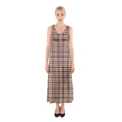 Retro 60s 50s Plaid Pattern 3 Sleeveless Maxi Dress by violetheavensky