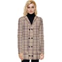 Retro 60s 50s Plaid Pattern 3 Button Up Hooded Coat  View1