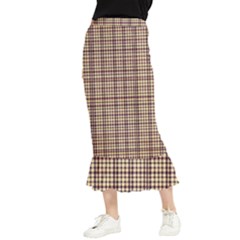 Retro 60s 50s Plaid Pattern 3 Maxi Fishtail Chiffon Skirt by violetheavensky