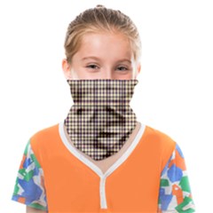 Retro 60s 50s Plaid Pattern 3 Face Covering Bandana (kids) by violetheavensky