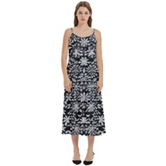 Gothic Leaf Pattern 3 Casual Spaghetti Strap Midi Dress by violetheavensky