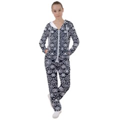 Gothic Leaf Pattern 3 Women s Tracksuit by violetheavensky