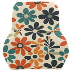 Retro Scandinavian Nordic Flowers Pattern 2 Car Seat Back Cushion  by violetheavensky