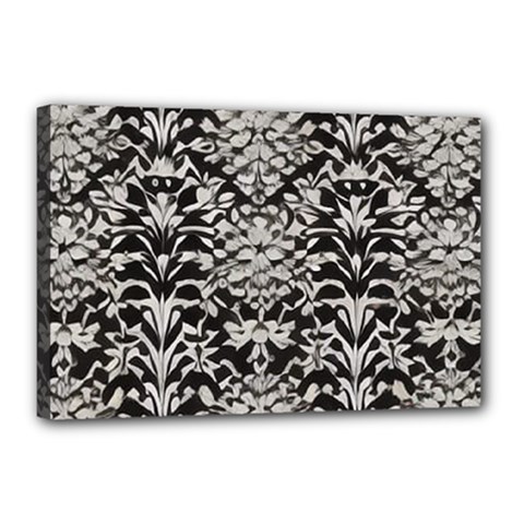 Gothic Leaf Pattern 4 Canvas 18  X 12  (stretched) by violetheavensky