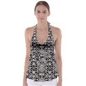 Gothic Leaf Pattern 4 Tie Back Tankini Top View1