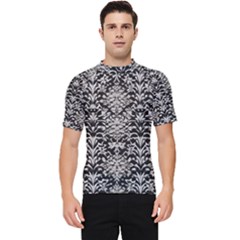 Gothic Leaf Pattern 4 Men s Short Sleeve Rash Guard by violetheavensky