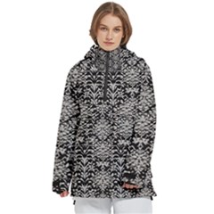 Gothic Leaf Pattern 4 Women s Pullover Zip Ski And Snowboard Waterproof Breathable Jacket by violetheavensky