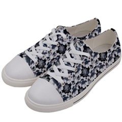 Gothic Leaf Pattern Women s Low Top Canvas Sneakers by violetheavensky