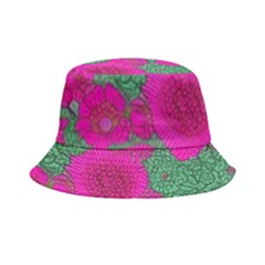 Mid Century Retro Floral 1970s 1960s Pattern 97 Bucket Hat by violetheavensky